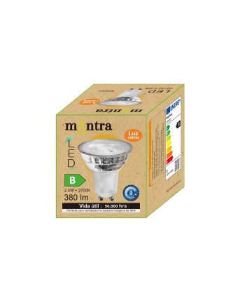 BOMBILLA LED - GU10 - 2,4W – 2700K -  380 LM